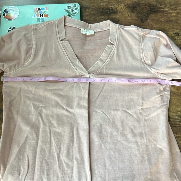 Women's XL Paper Lace Pink Tunic Top - Picture 8 of 8